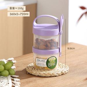 Seal lock fruit/snacks containers (360+360ml)