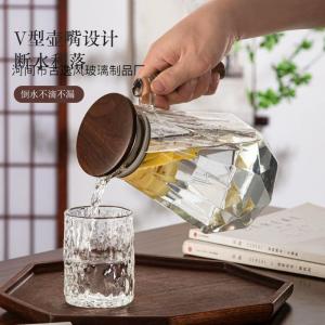 Hexagonal glass jug