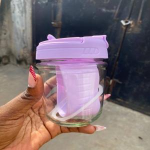 (NO PACK) Double drinking glass cup