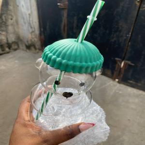 (NO PACK) BB Teddy bear glass cup