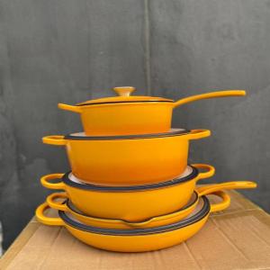 (NO BOX) 5in1 Siron Dutch Oven Set orignal cast iron cookware/pot