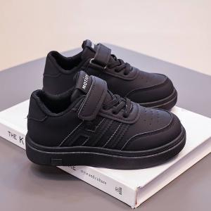 Single Strap Black Sport Sneakers