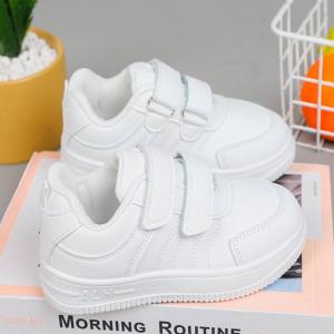 Double Strap White Sport Sneakers