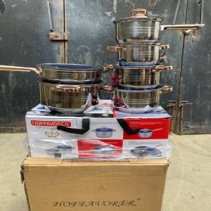 12pcs HOFFAVORER stainless cookware/pot