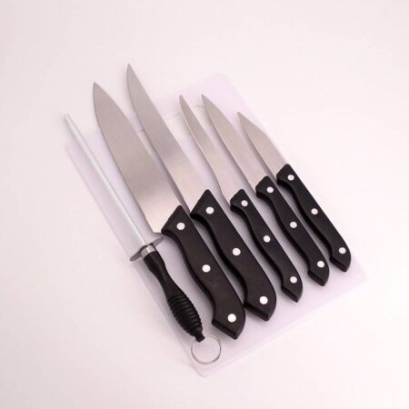 7pcs knife set with chopping board