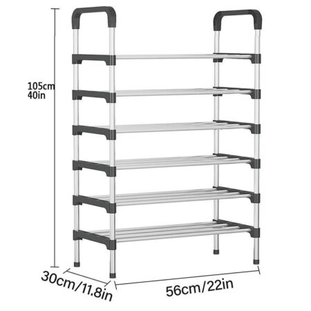 6 steps shoe rack