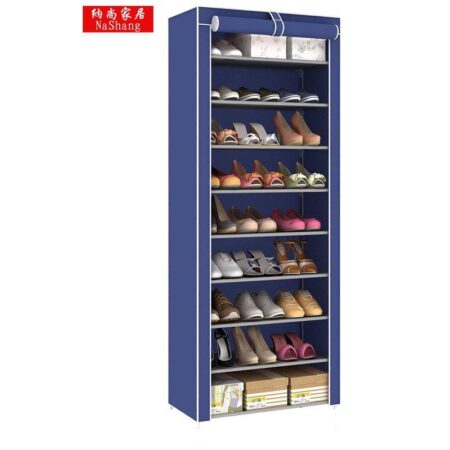 9 steps shoe rack with cover