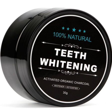 Activated organic charcoal teeth whitening powder