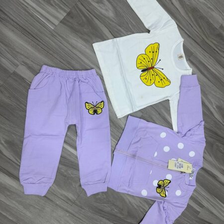 3pcs girls butterfly hoodie